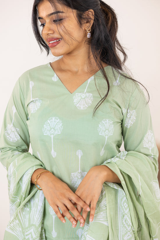 Mayuri salwar set in sage green
