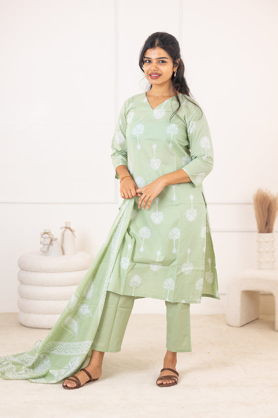 Mayuri salwar set in sage green