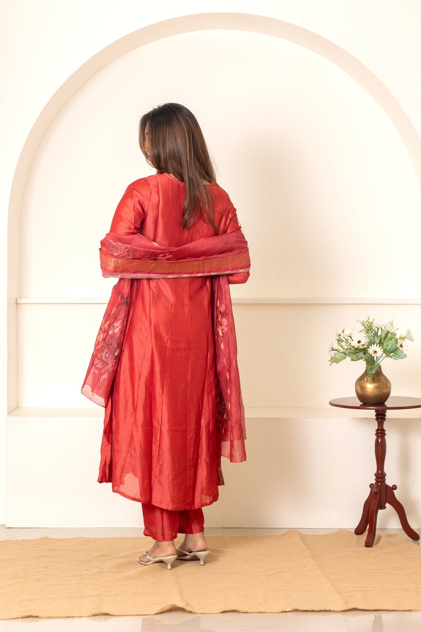 Anaghaa salwar set in ruby