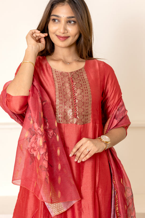 Anaghaa salwar set in ruby