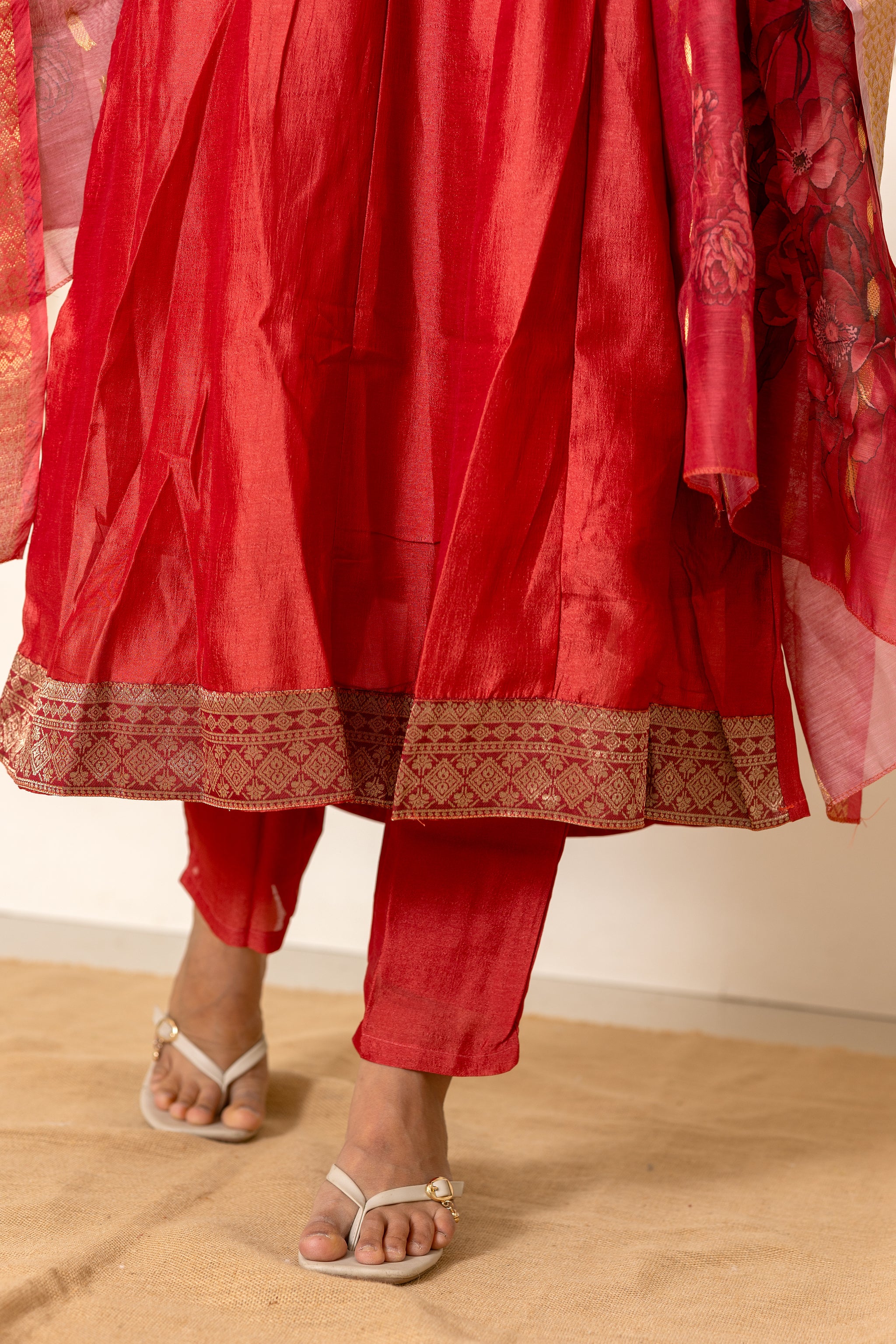 Anaghaa salwar set in ruby