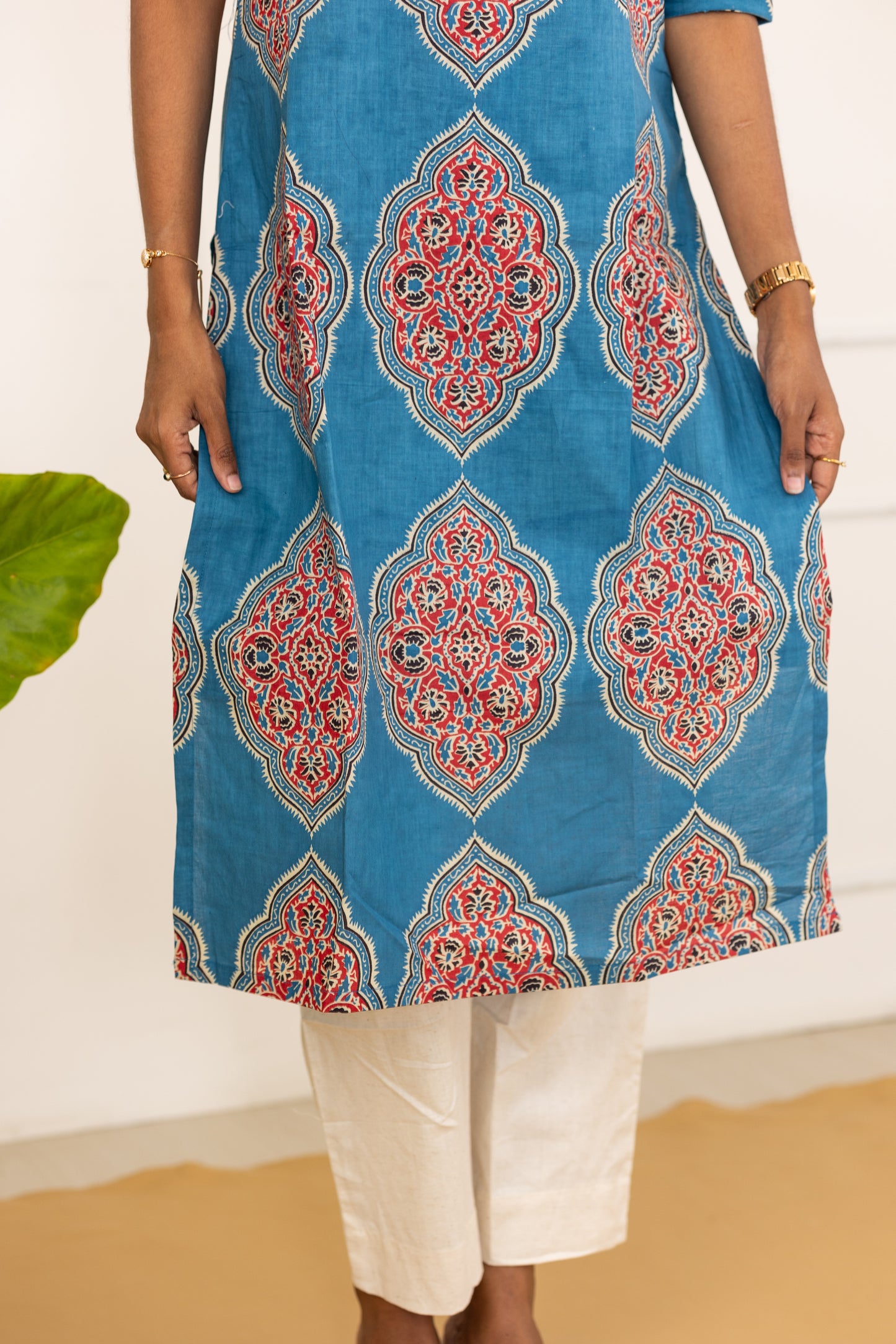 Vismaya cotton kurti in blue
