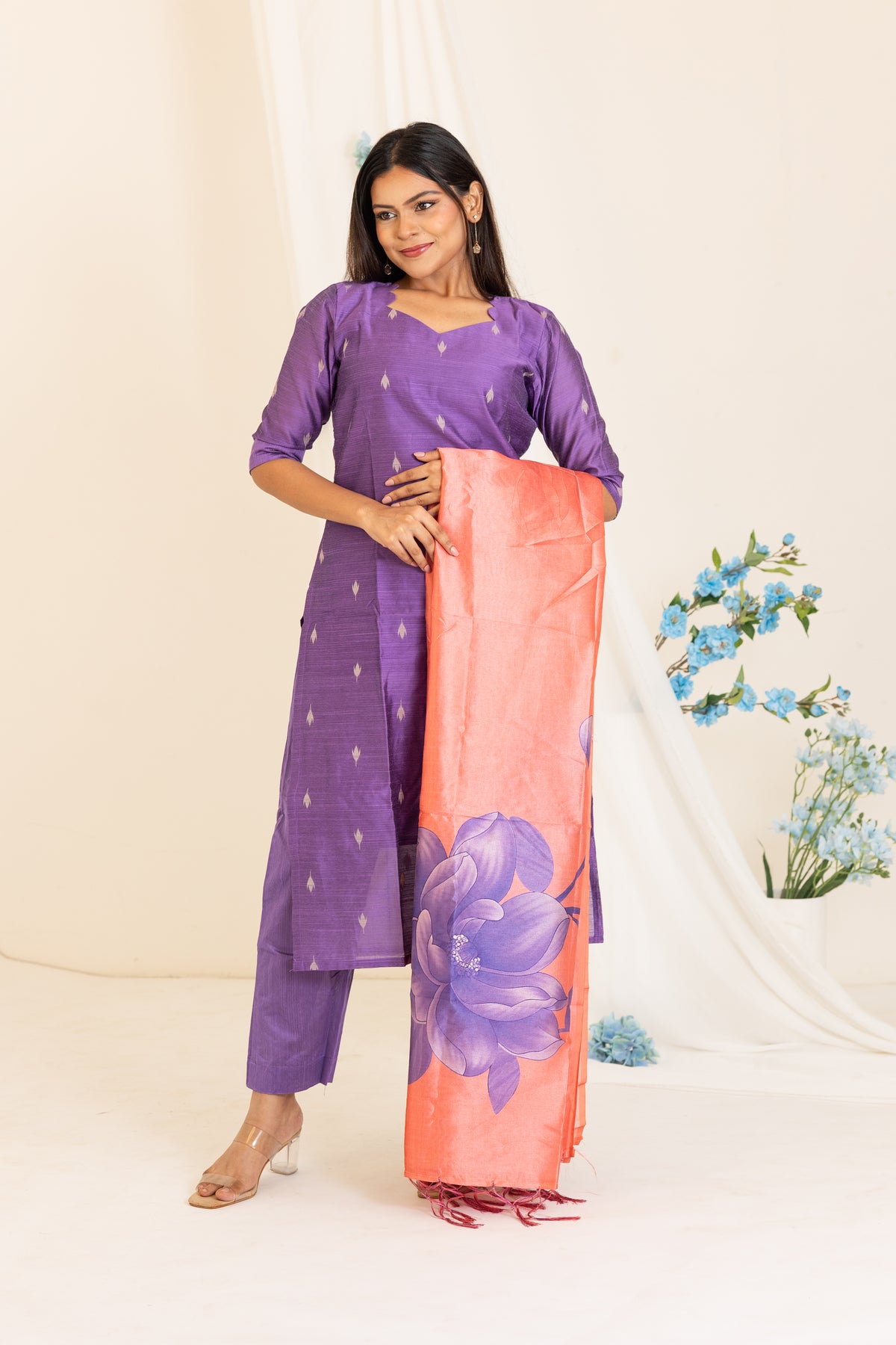 Shreya salwar set in lavender