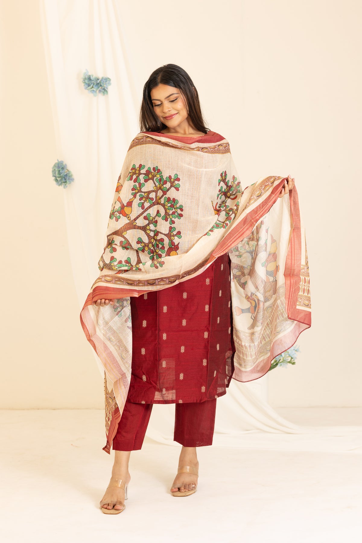 Amayra salwar set in maroon