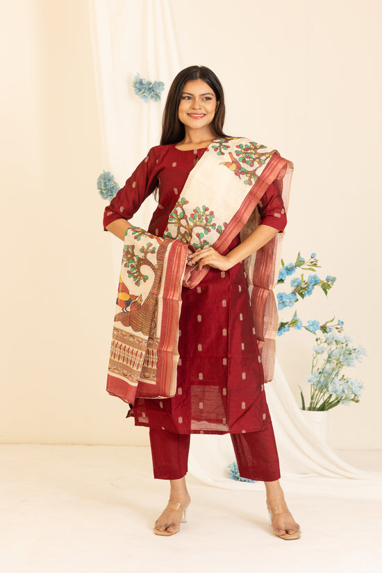 Amayra salwar set in maroon