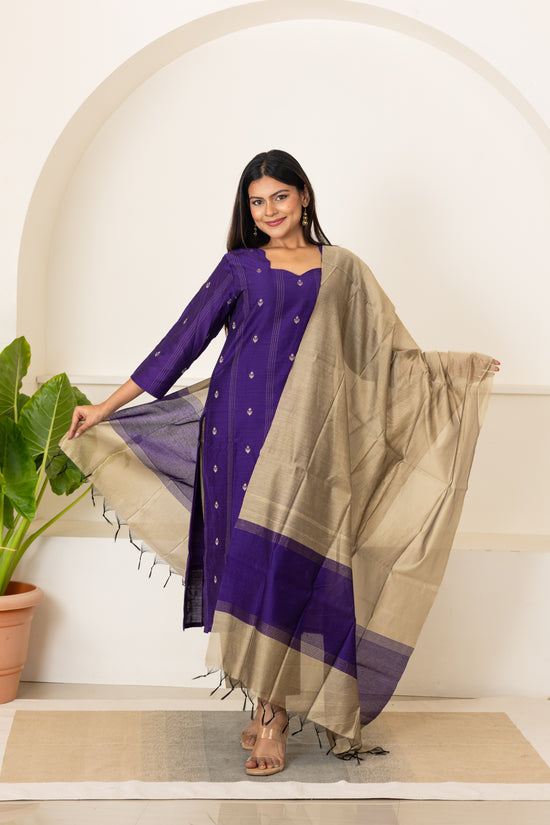 Mynaa salwar set in violet