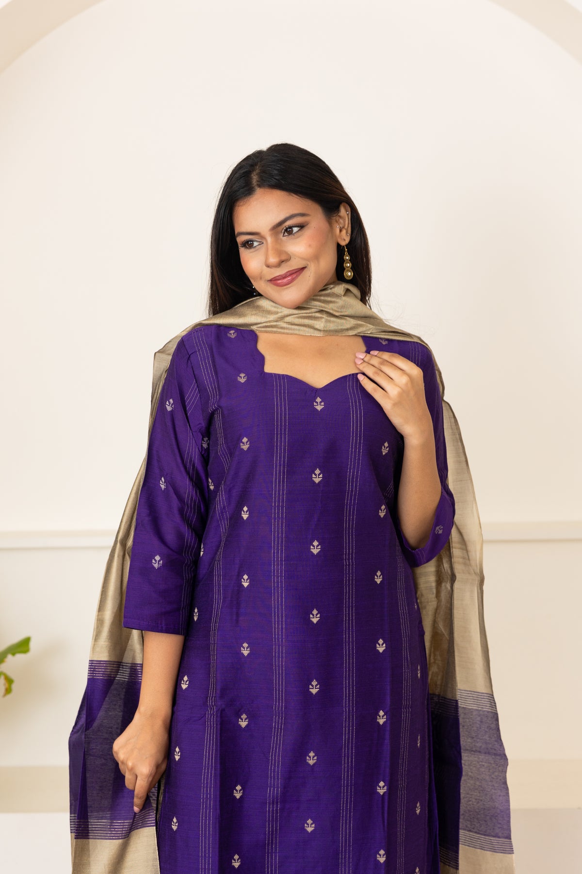 Mynaa salwar set in violet