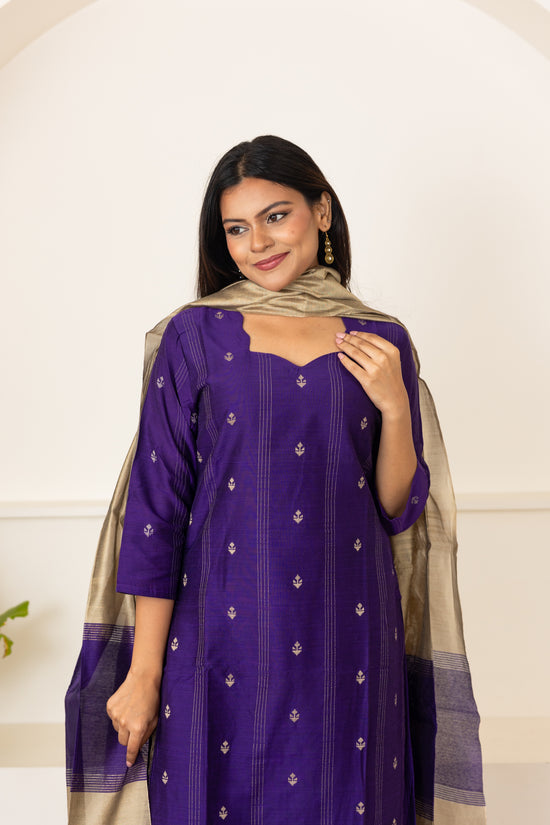 Mynaa salwar set in violet