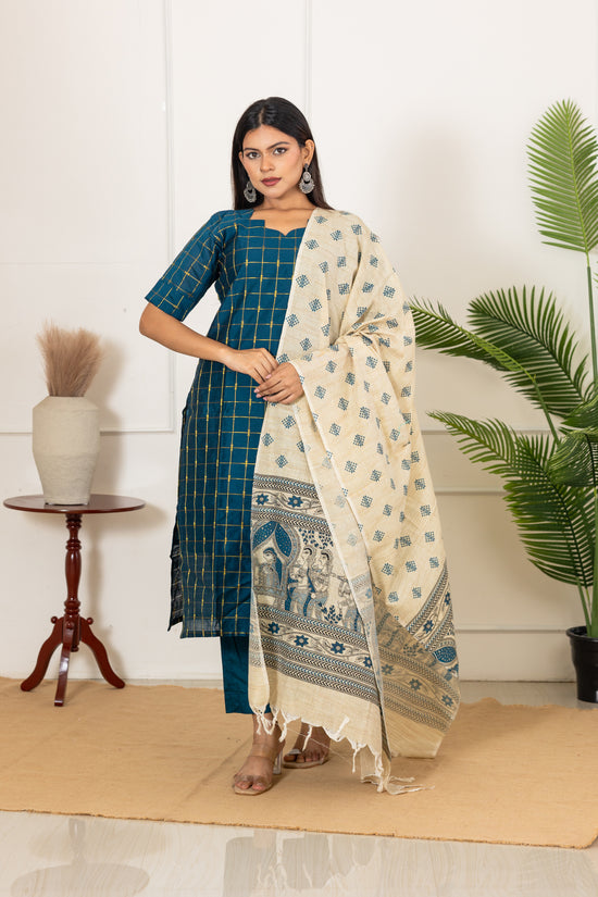 Saiyaraa salwar set in deep teal