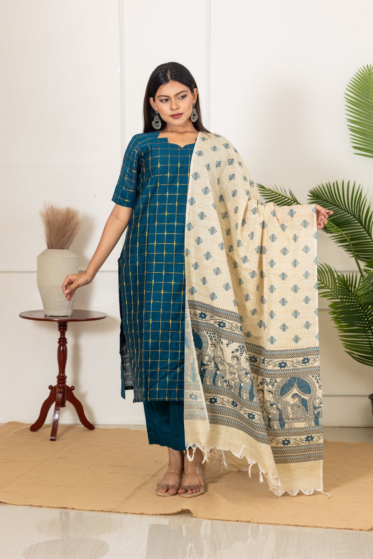 Saiyaraa salwar set in deep teal