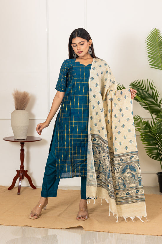 Saiyaraa salwar set in deep teal