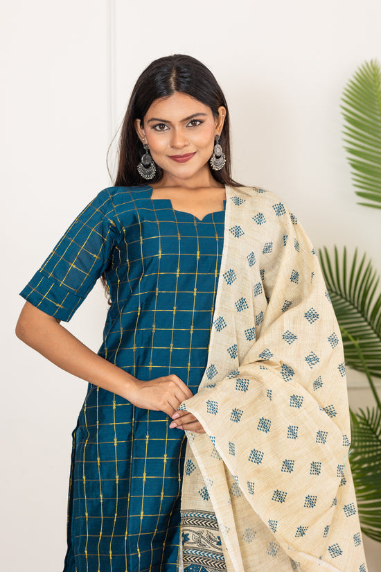 Saiyaraa salwar set in deep teal