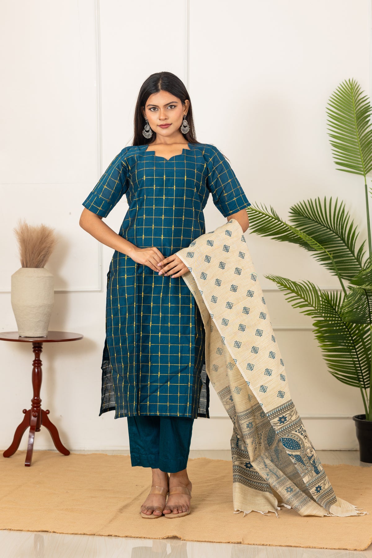 Saiyaraa salwar set in deep teal