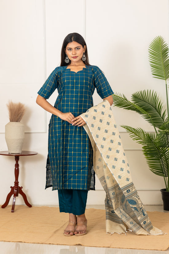 Saiyaraa salwar set in deep teal