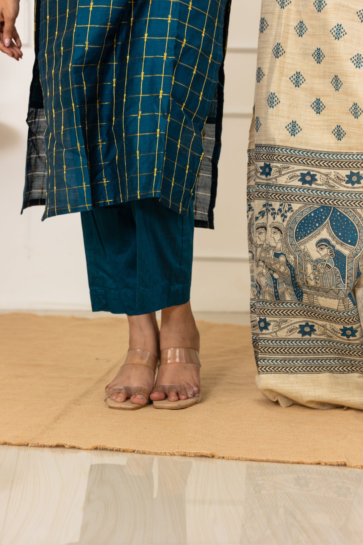 Saiyaraa salwar set in deep teal