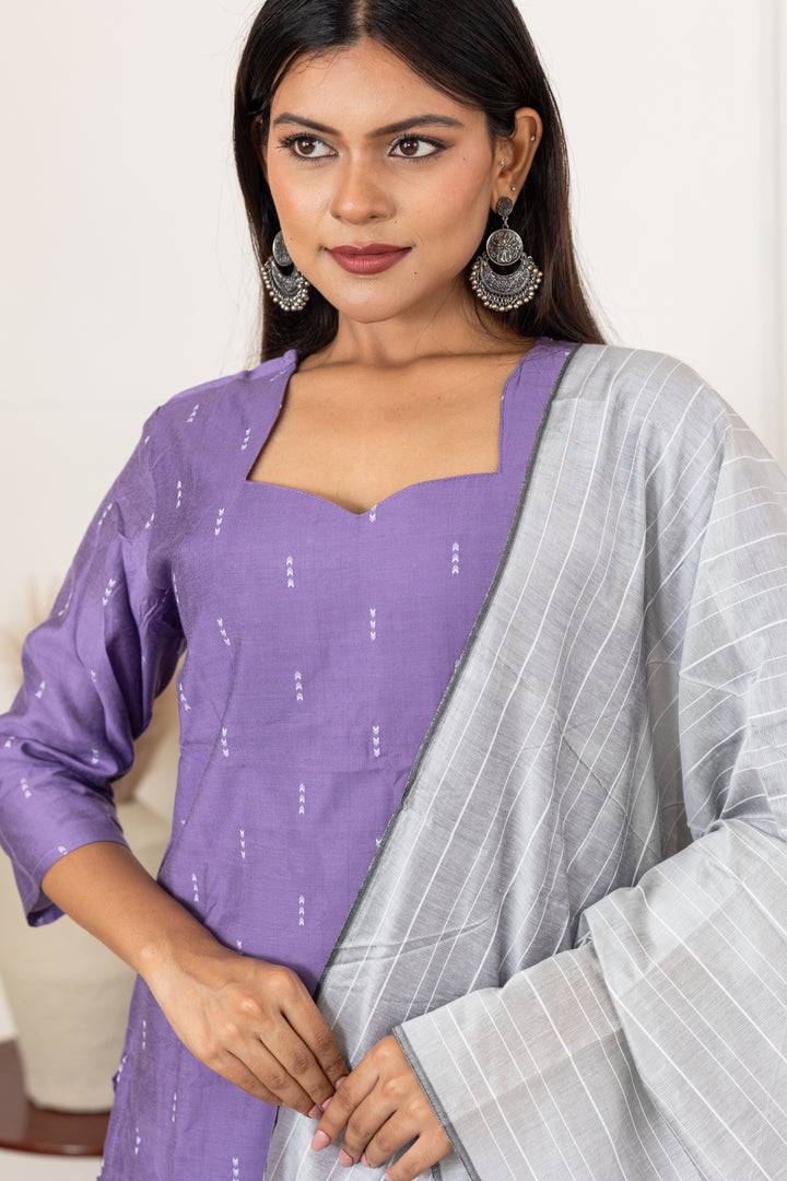 Sakthi salwar set in lilac