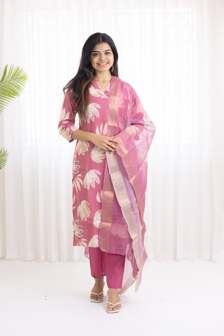 Akshara salwar set in peach
