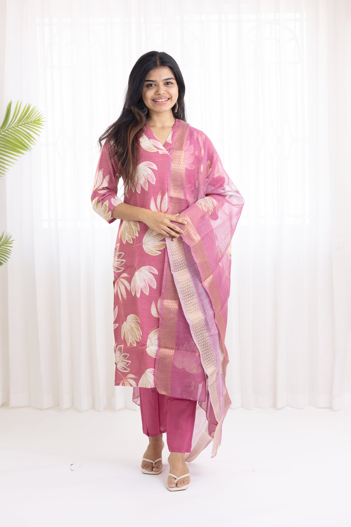 Akshara salwar set in peach