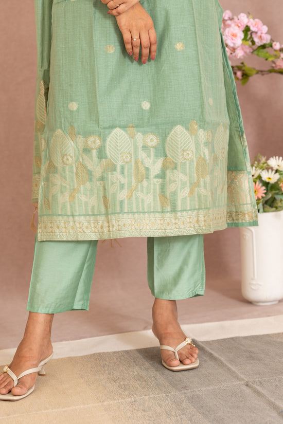 Anamika salwar set in Pistachio green