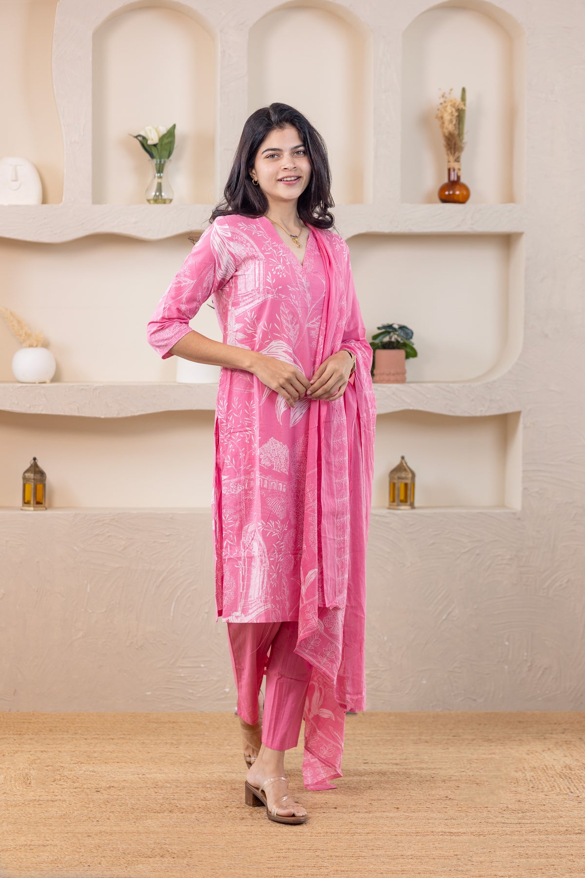 Melora salwar set in pink