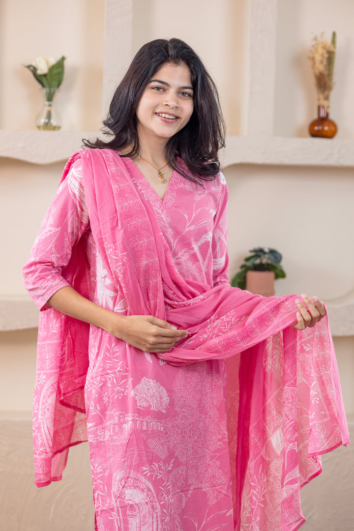 Melora salwar set in pink
