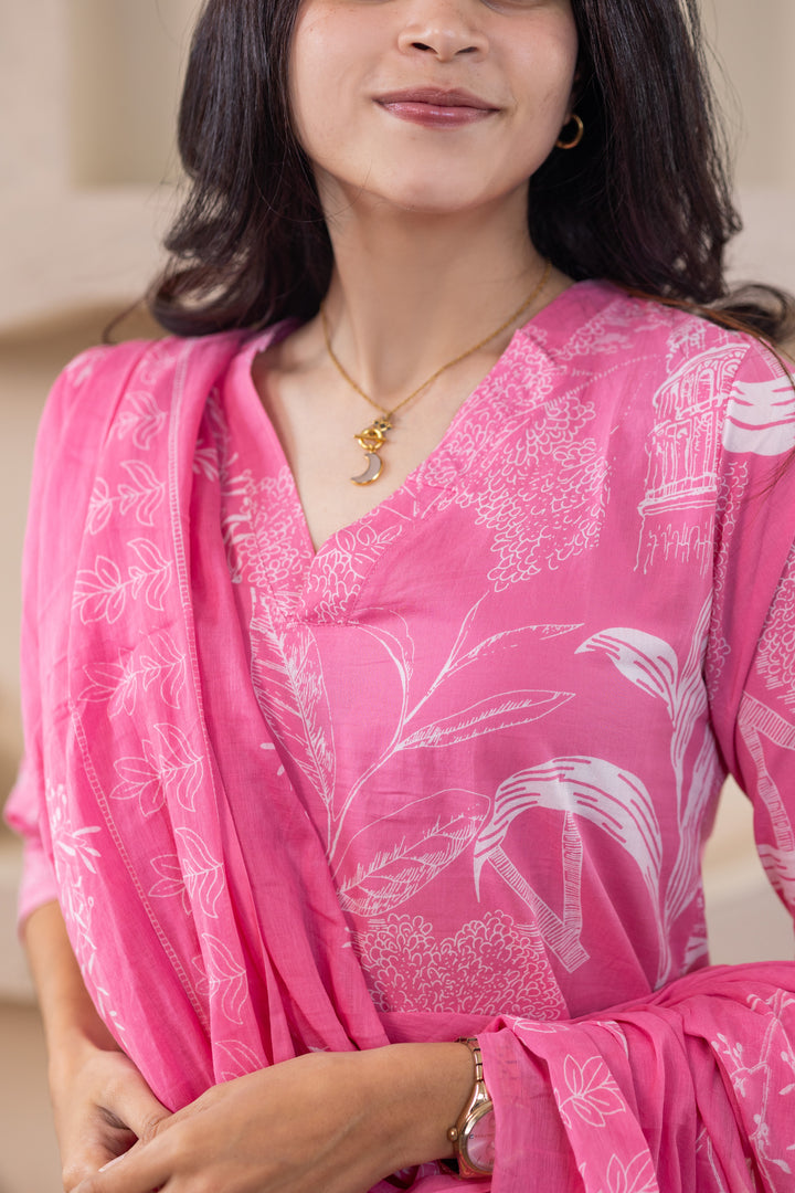 Melora salwar set in pink