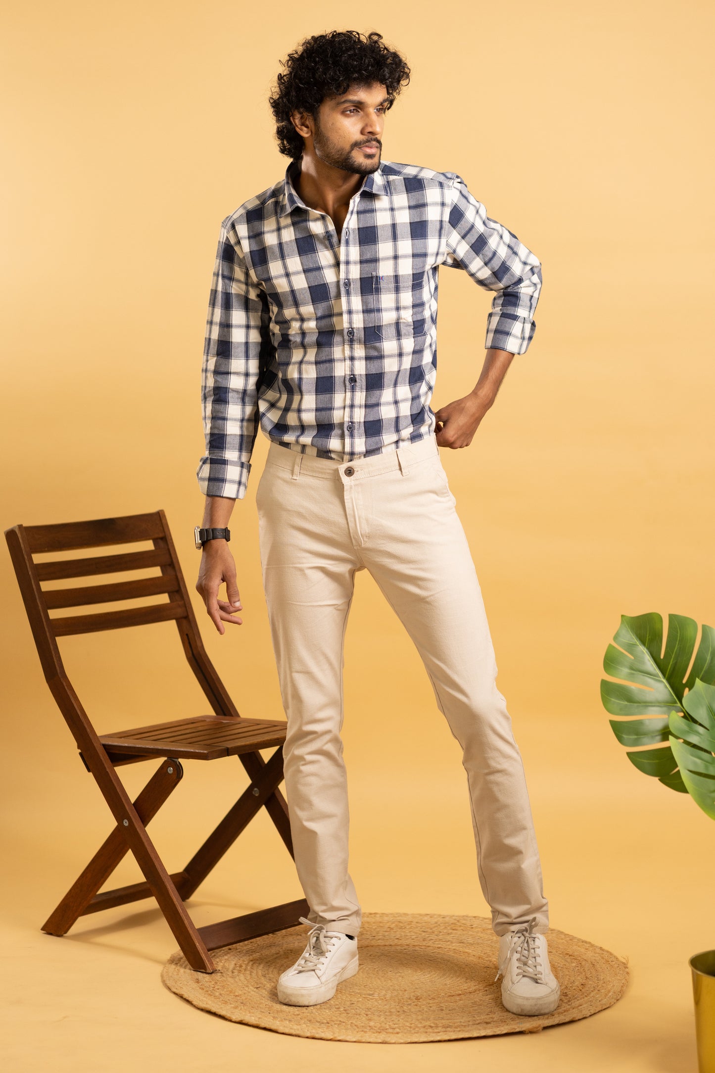 Men Cotton Pant in sandal