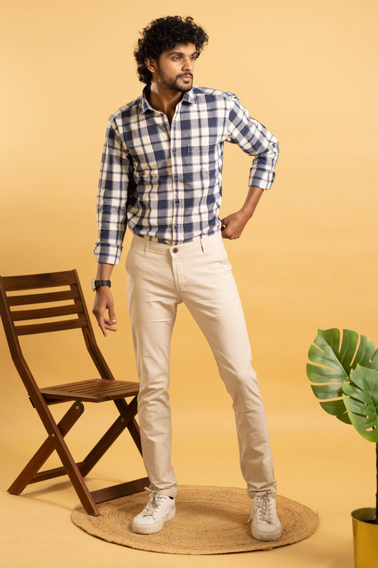 Men Cotton Pant in sandal