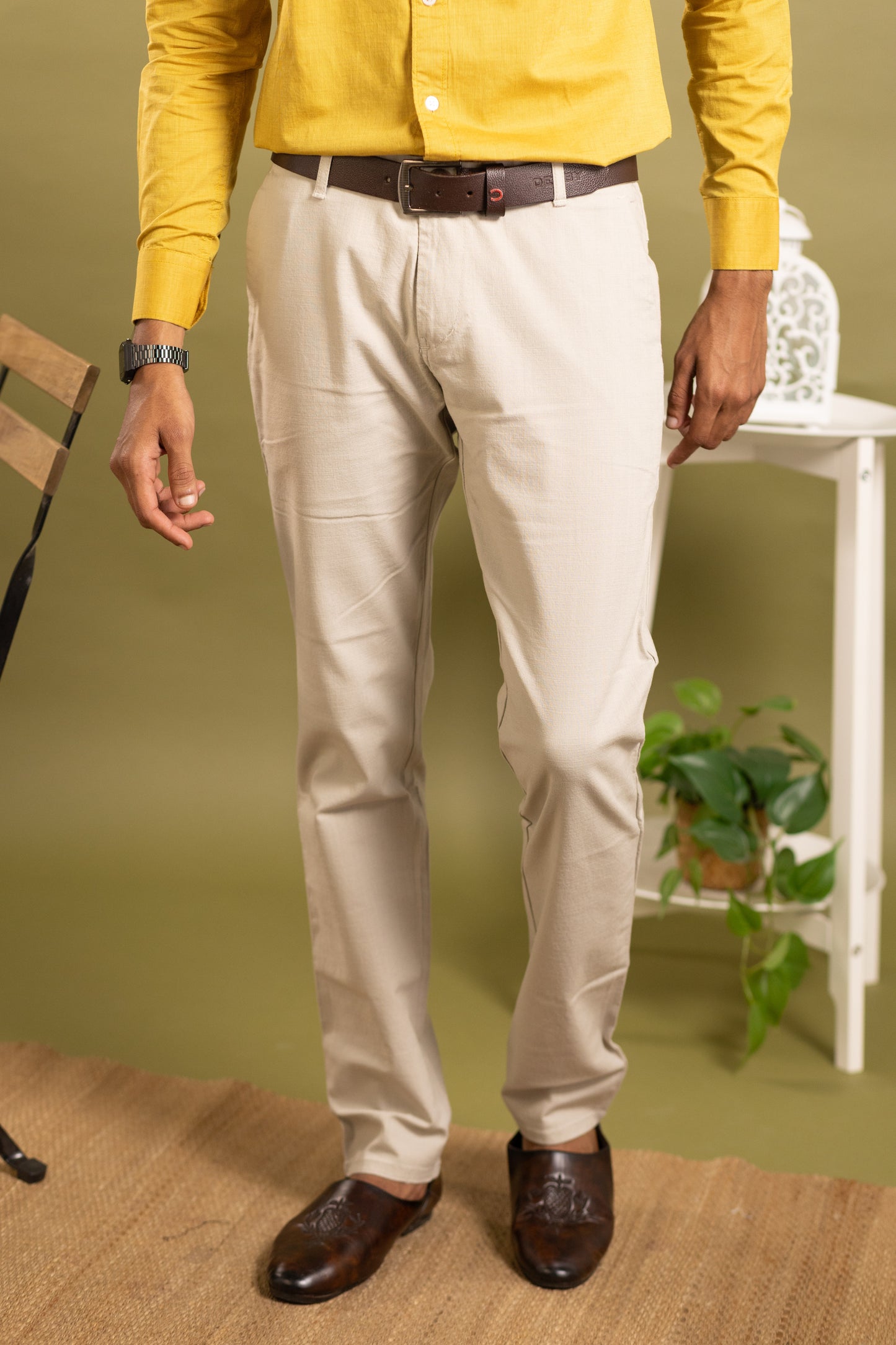 Men Cotton Pant in sandal
