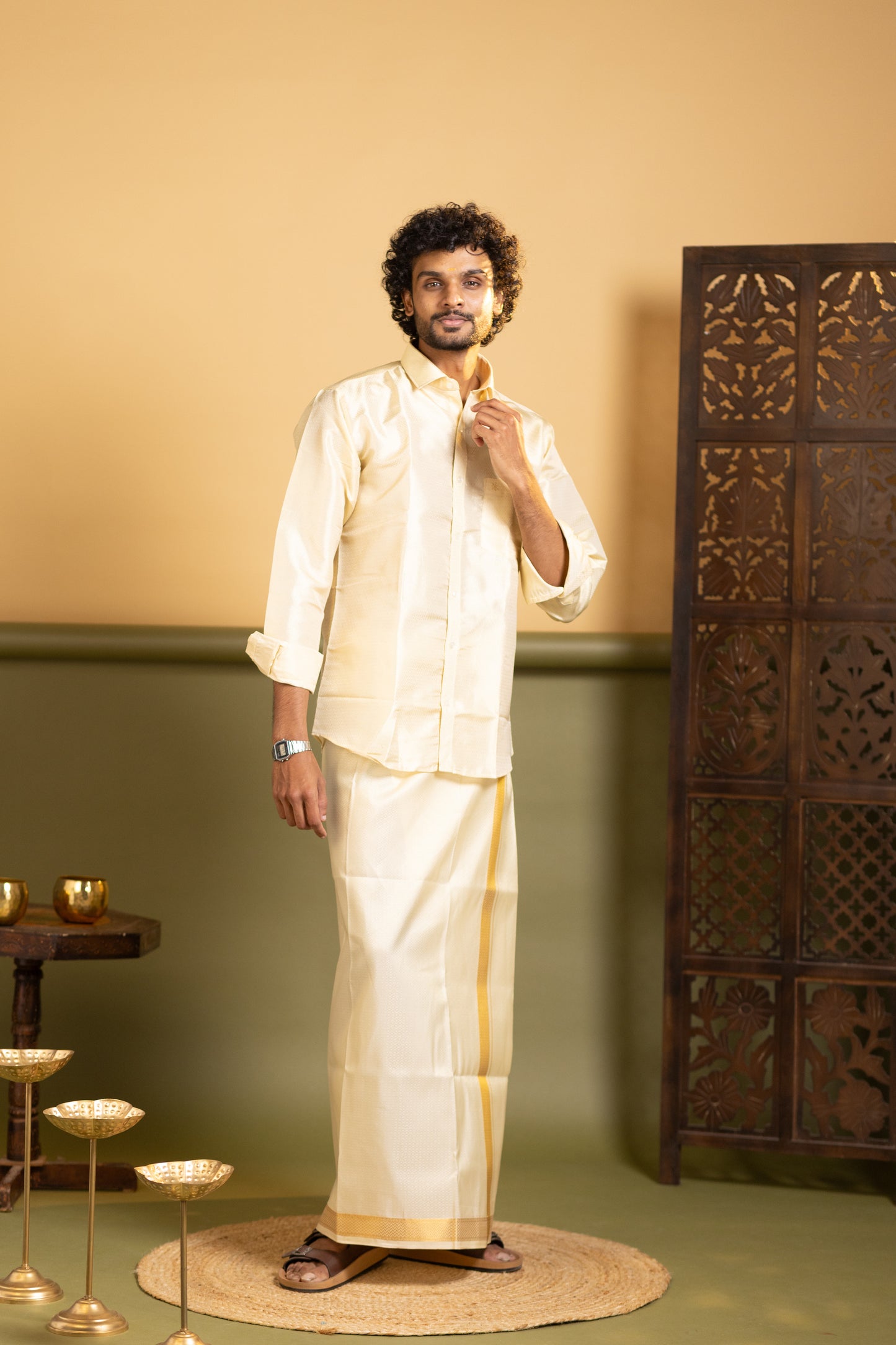 Shirt and dhoti set combo 1 - dhoti 2 mtr