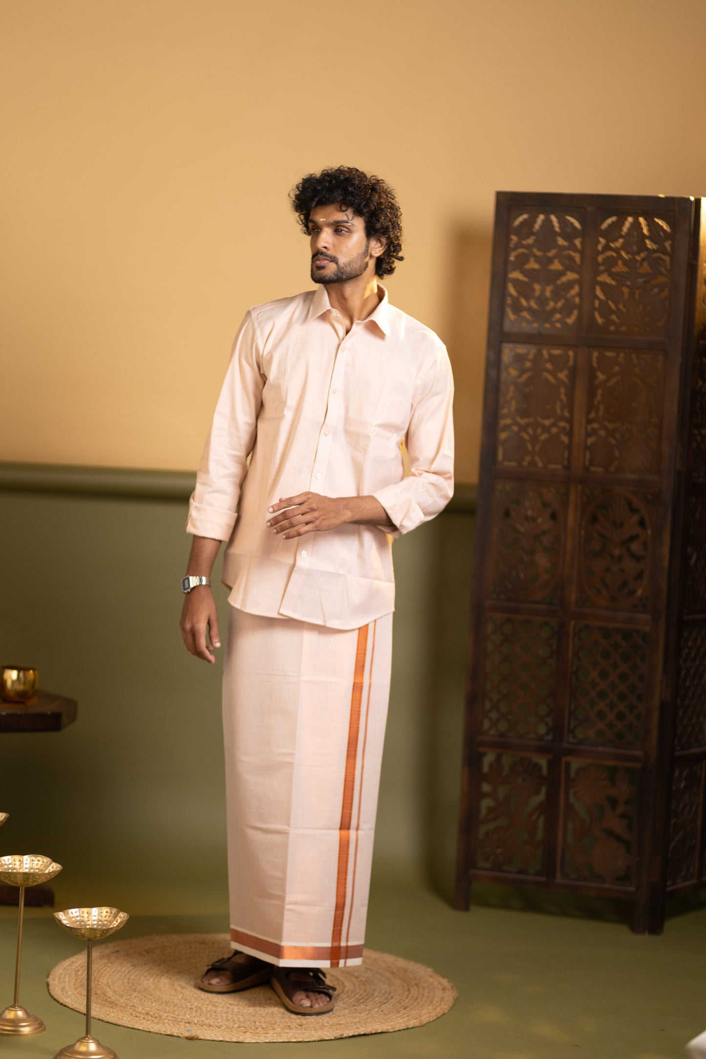 Shirt and dhoti set combo 2 - Dhoti 2 Mtr