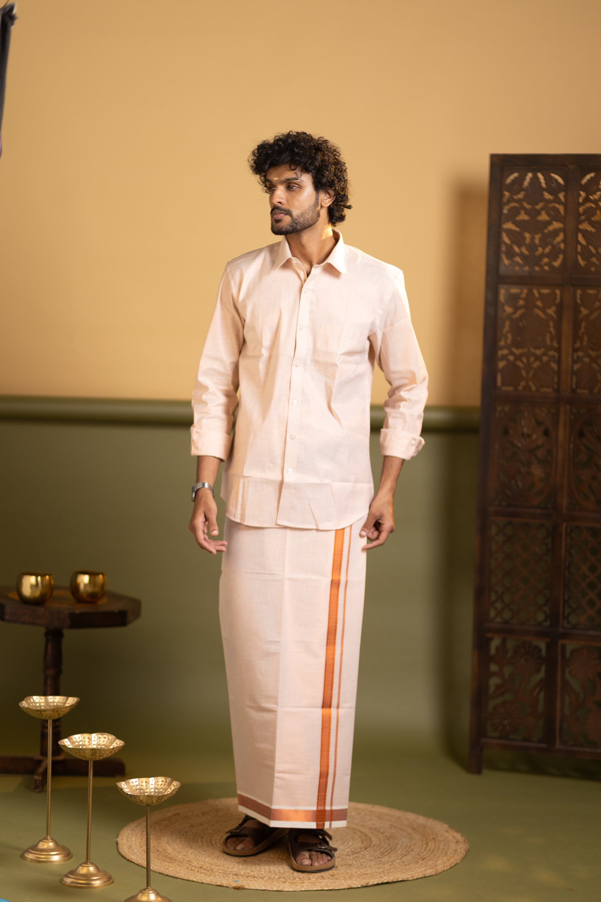 Shirt and dhoti set combo 2 - Dhoti 2 Mtr