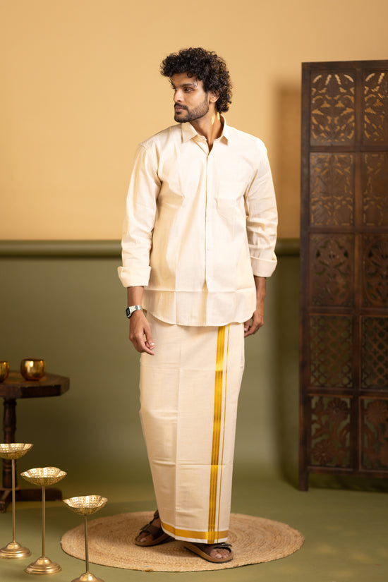 Shirt and dhoti set combo 3 - Dhoti 2 Mtr