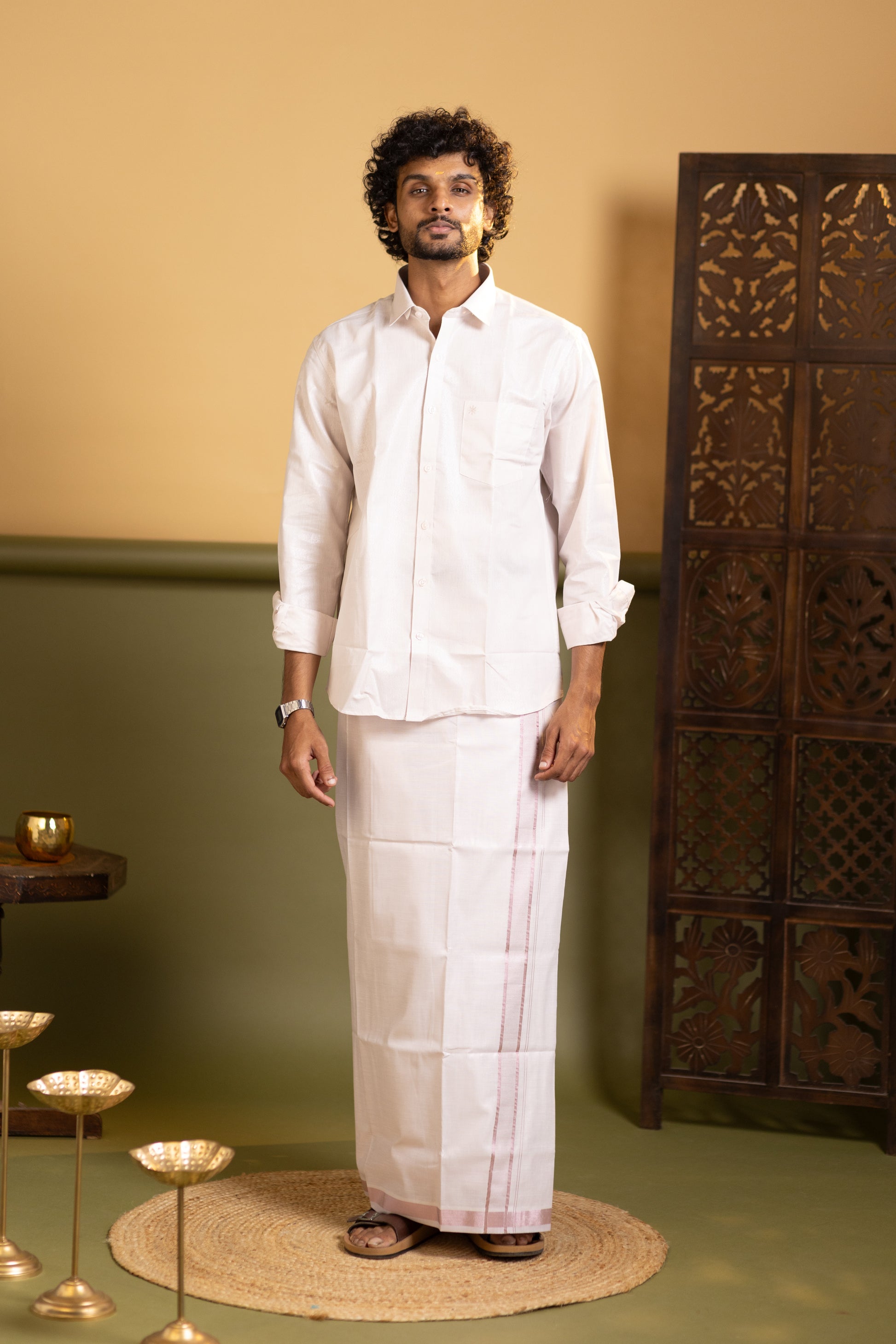 Shirt and dhoti set combo 4 - Dhoti 2 Mtr