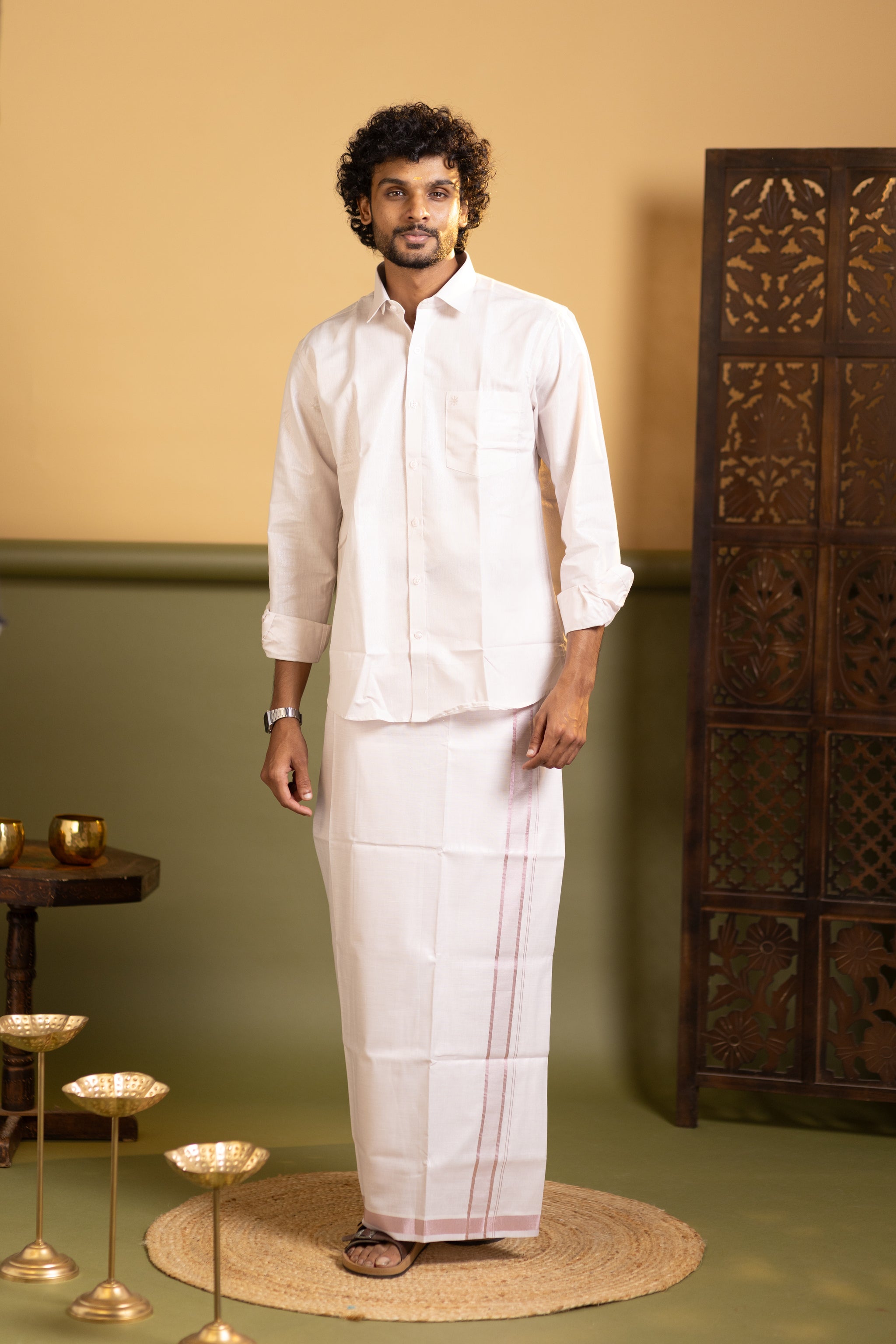 Shirt and dhoti set combo 4 - Dhoti 2 Mtr