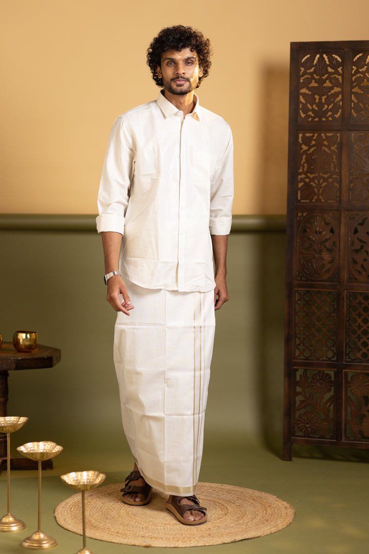 Shirt and dhoti set combo 6 - Dhoti 2 Mtr