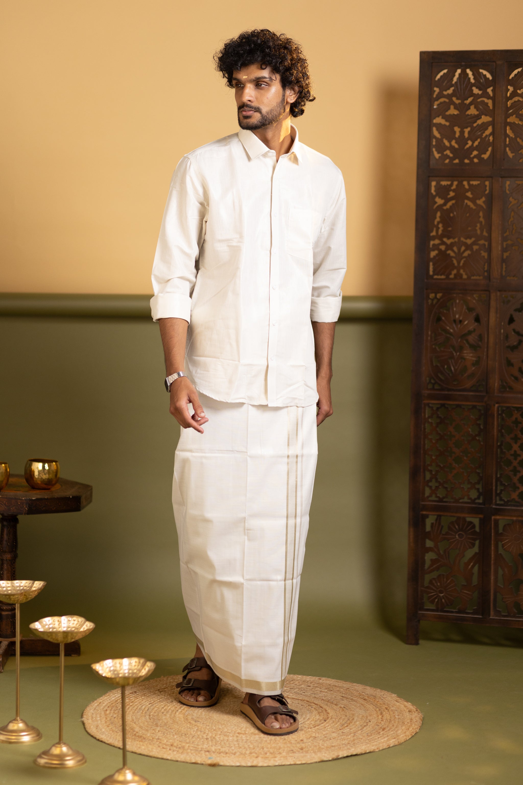 Shirt and dhoti set combo 6 - Dhoti 2 Mtr