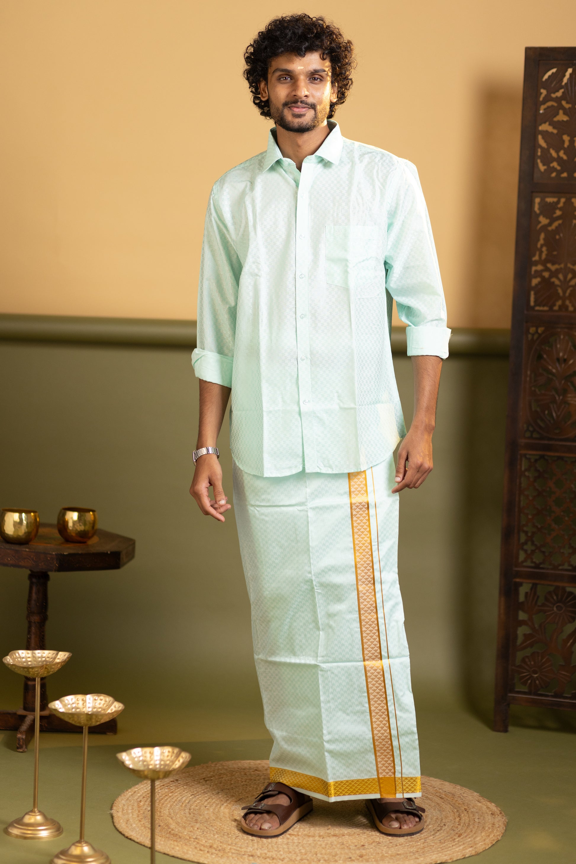 Shirt and dhoti set combo 7 - Dhoti 2 Mtr