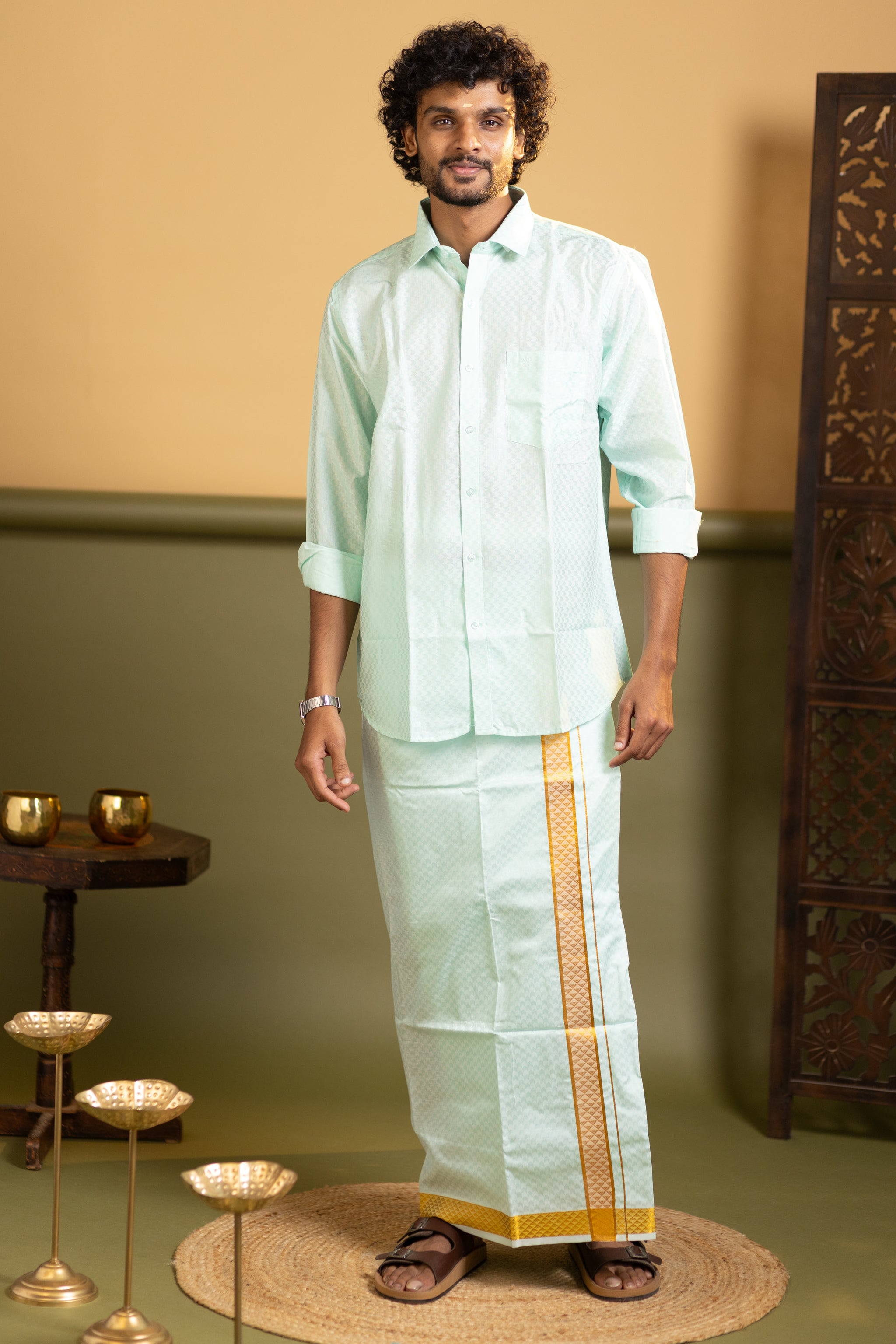 Shirt and dhoti set combo 7 - Dhoti 2 Mtr