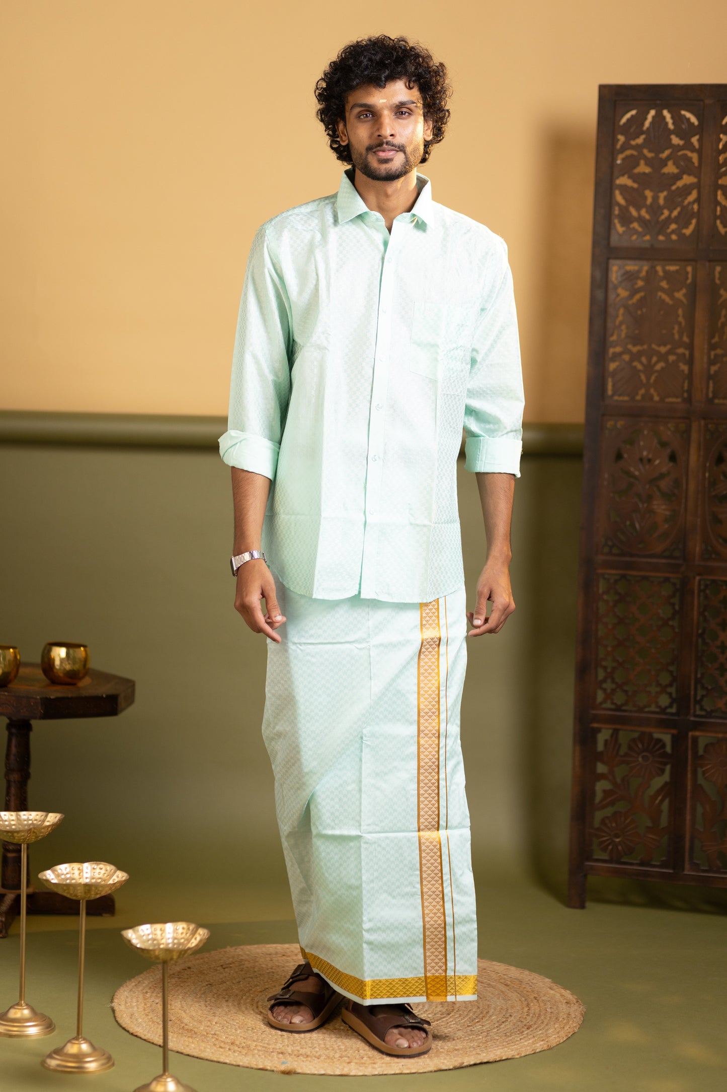 Shirt and dhoti set combo 7 - Dhoti 2 Mtr