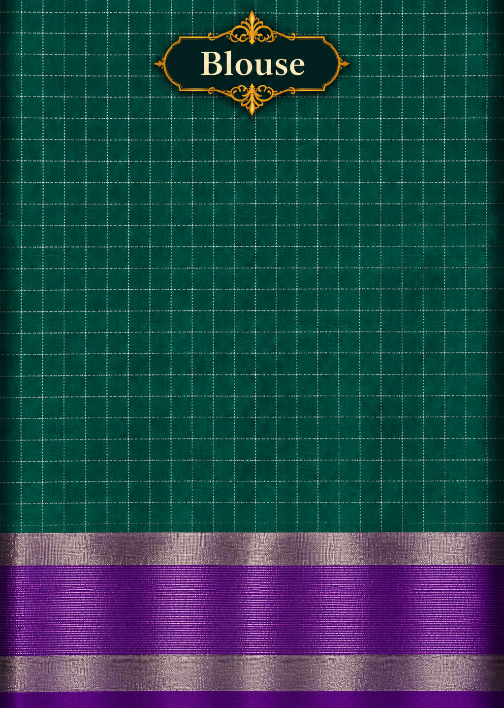 Emerald Green and Royal Purple Arani Silk Saree