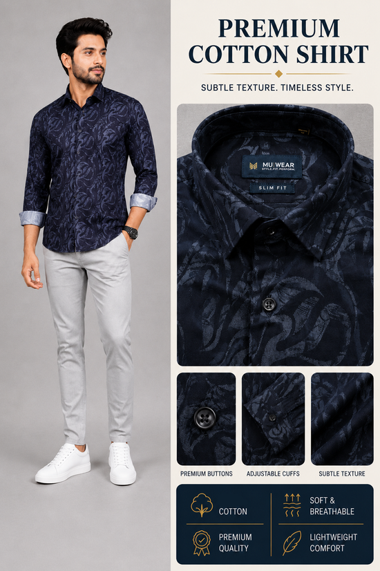 Men's full sleeve cotton shirt in wine