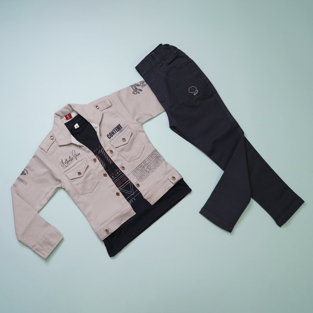 Boys Fancy Over Coat and Pant Set