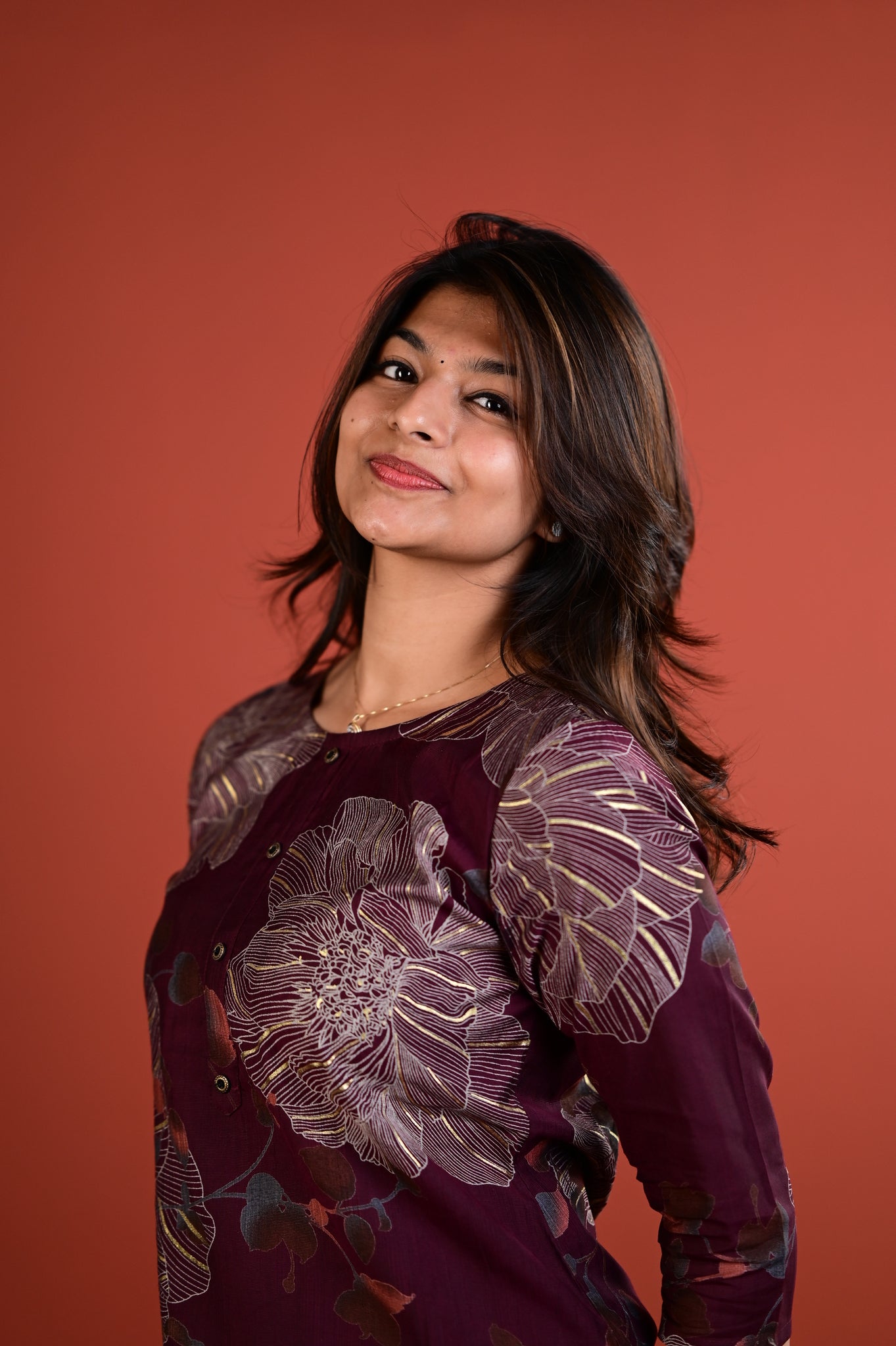 Shradha kurti set in blum in vertican fabric