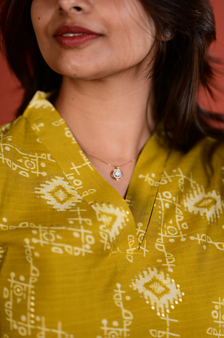 Dharshini salwar set in yellow