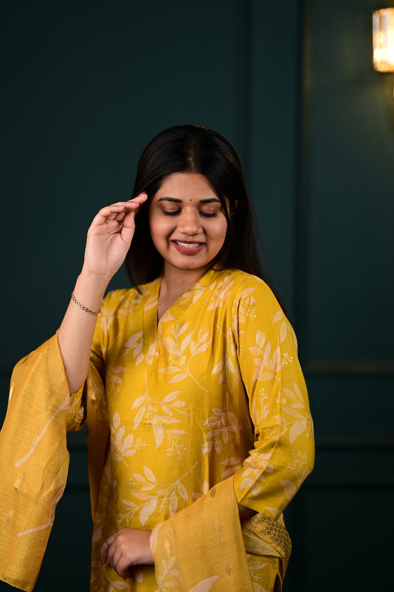 Hasini salwar set in yellow