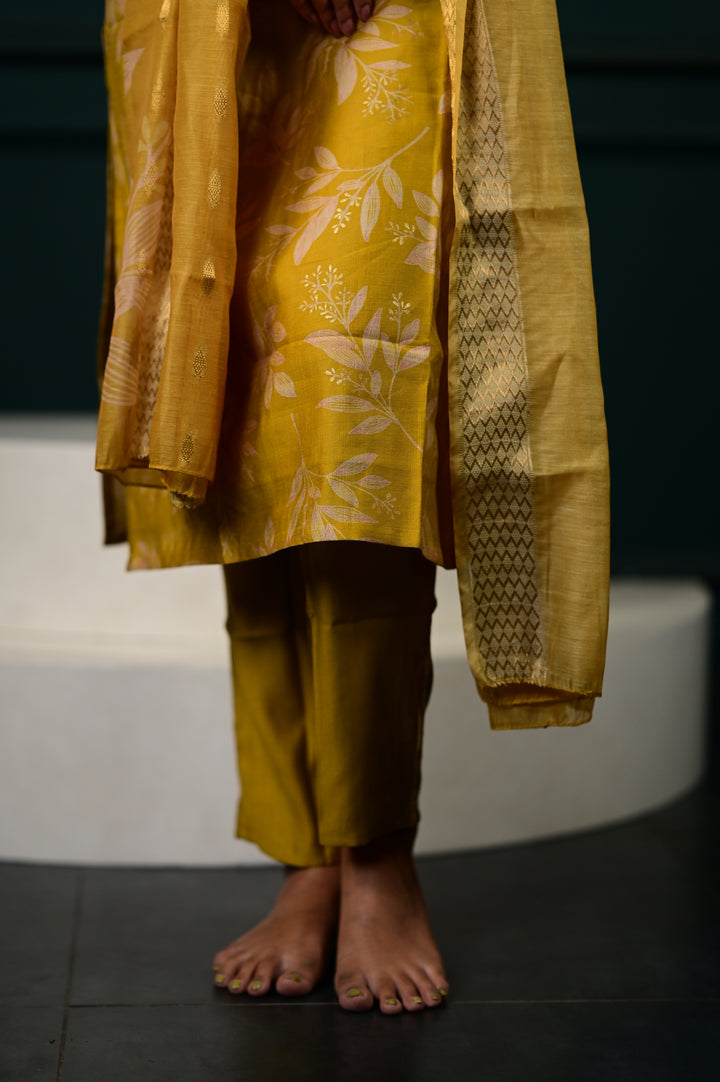 Hasini salwar set in yellow