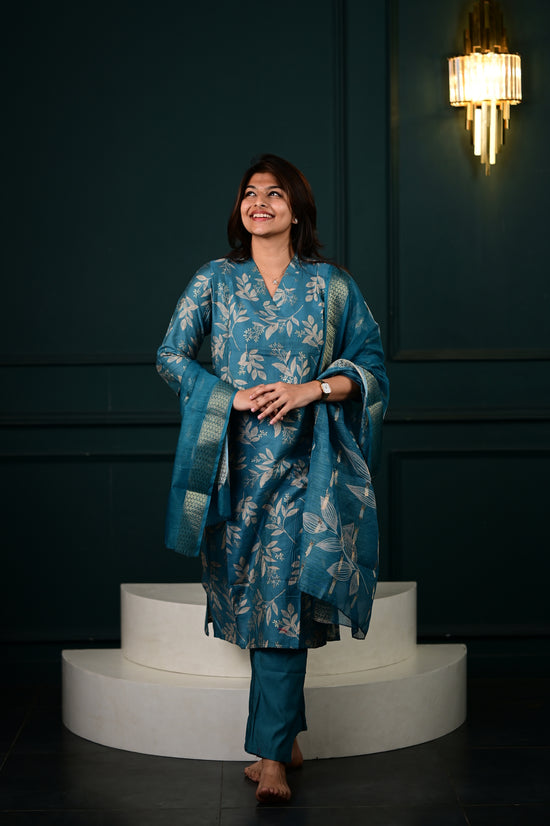 Hasini salwar set in blue
