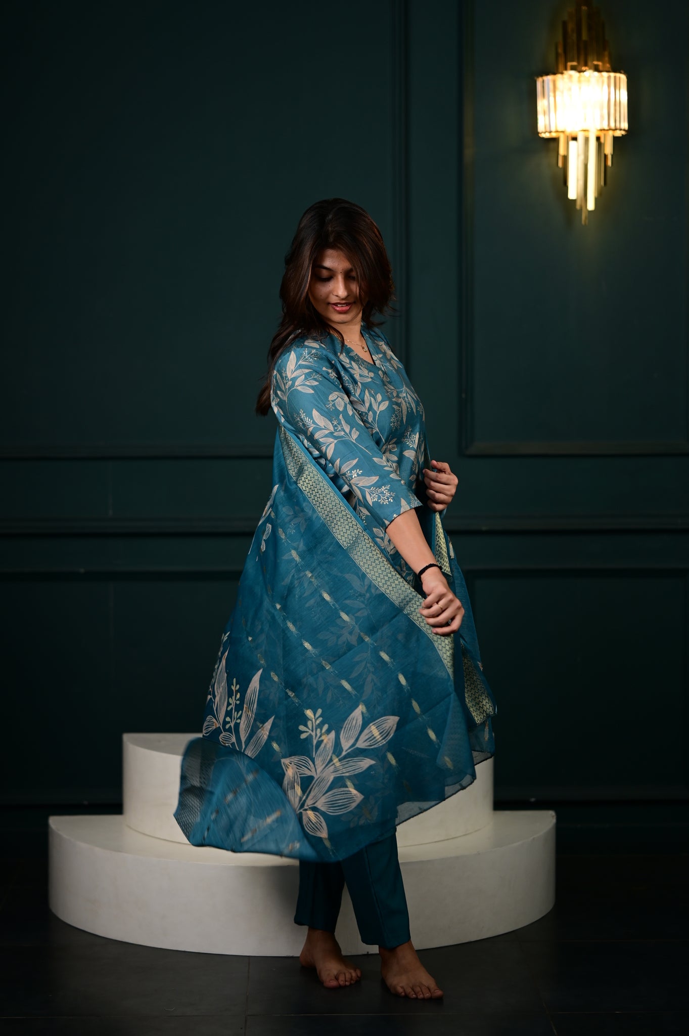 Hasini salwar set in blue