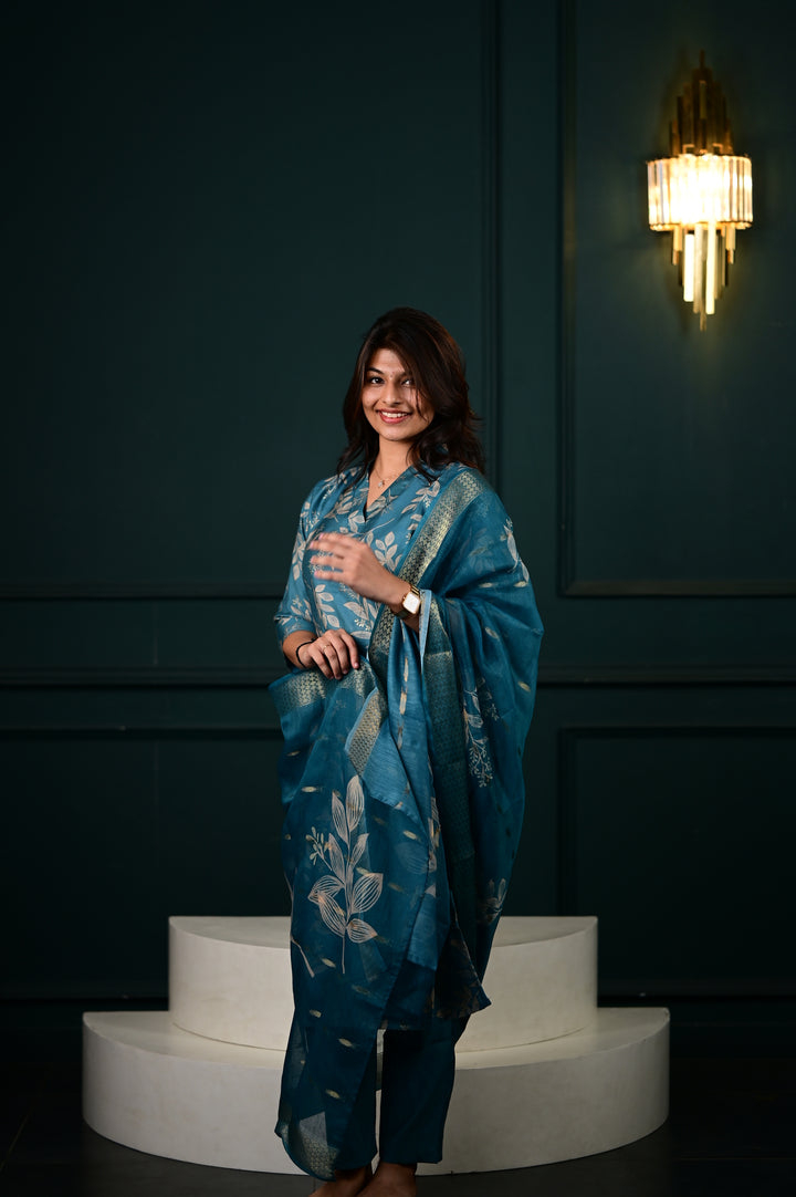 Hasini salwar set in blue